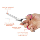 Sirabe 9 Pcs Hair Cutting Scissors Set Hairdressing Scissors Kit,Thinning Scissor,Neck Duster,Hair Comb,Leather Scissors Case,Professional Barber Salon Home Shear Kit for Men Women Pet
