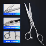 Professional Hair Cutting Scissors, 6.5" Sirabe Extremely Sharp Blades, Barber Hair Scissors Professional, Hair Shears Haircut Scissors for Home Salon Hairdressing, Men and Women