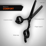 Professional Hair Thinning Shears Cutting Teeth Scissors,Sirabe 6.5" Barber Blending Texturizing Shears Razor Edge Haircut Scissor for Women Men, Japanese Stainless Steel for Home Salon Hairdressing