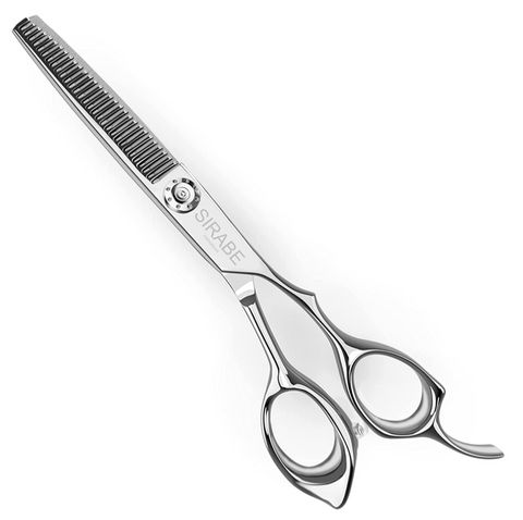 Professional Hair Thinning Shears Cutting Teeth Scissors,Sirabe 6.5" Barber Blending Texturizing Shears Razor Edge Haircut Scissor for Women Men, Japanese Stainless Steel for Home Salon Hairdressing